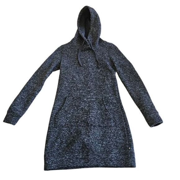 Fabletics womens XS heathered black hooded sweater tunic dress - Picture 1 of 8